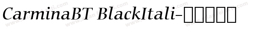 CarminaBT BlackItali字体转换